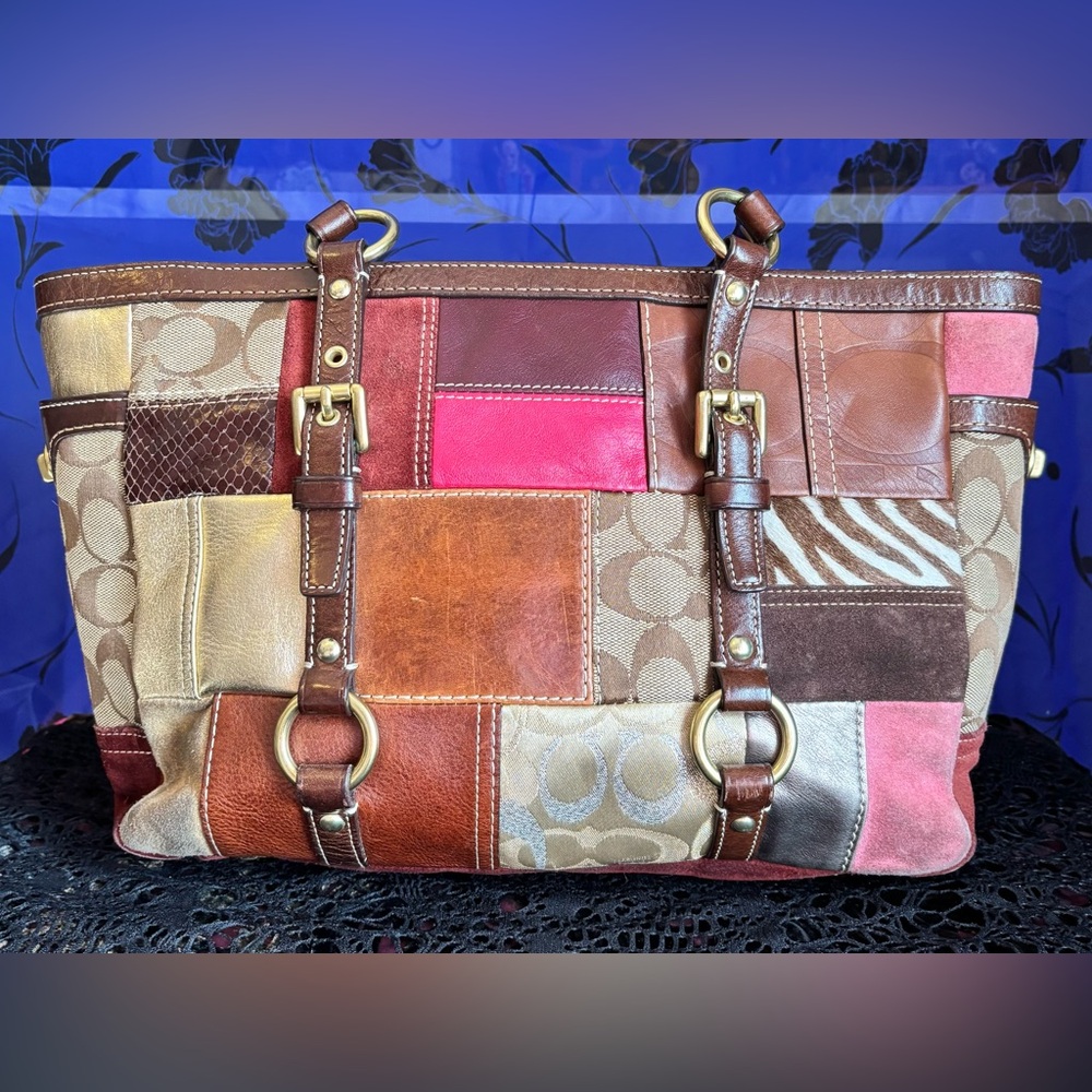 Vintage Coach Patchwork Tote